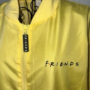 Friends Central Perk Yellow Windbreaker Jacket  XL NWT Phoebe Buffay Chandler‎